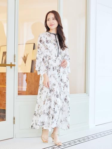 Amazon.co.jp: [セルフォード] フラワープリントフレアワンピース
